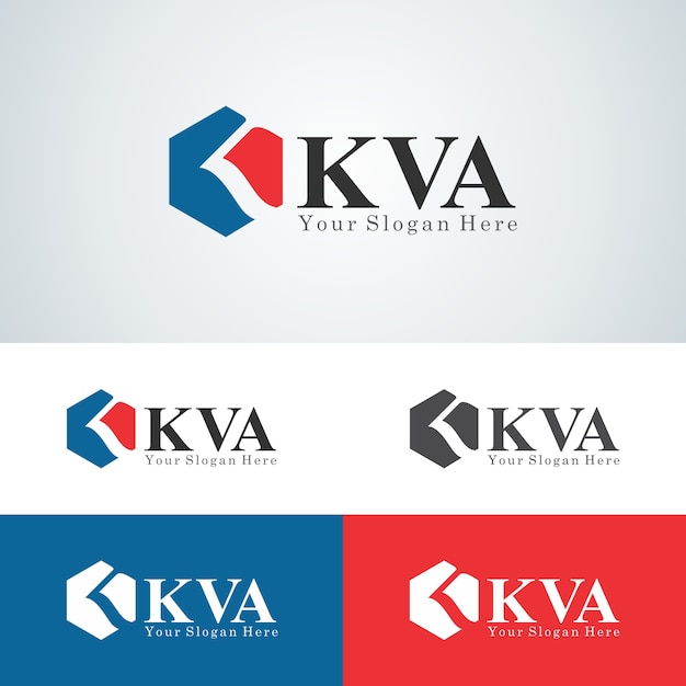 Modèle De Logo Kva Moderne