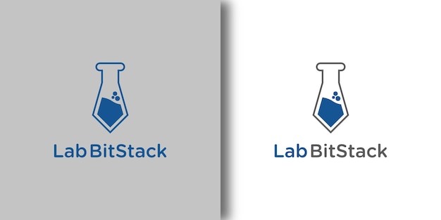 Modèle De Logo Lab Bitstack Avec Concept Moderne