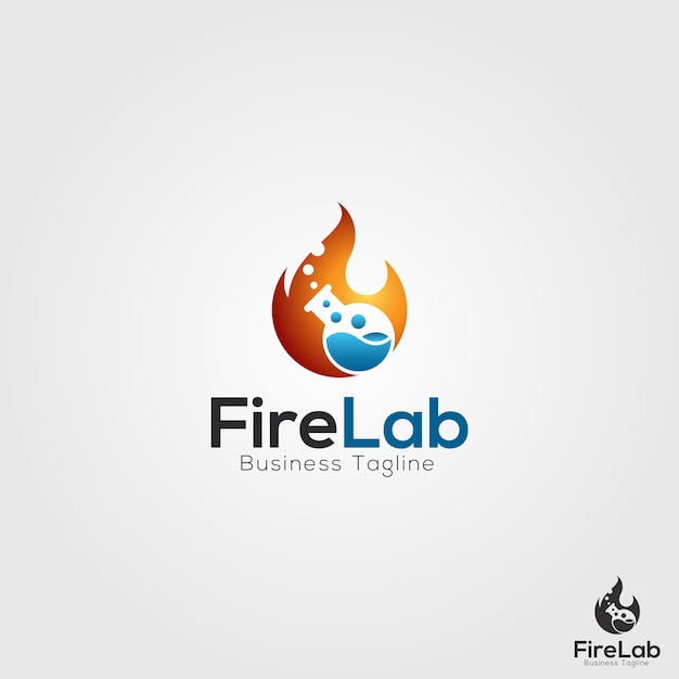 Modèle De Logo De Laboratoire De Feu