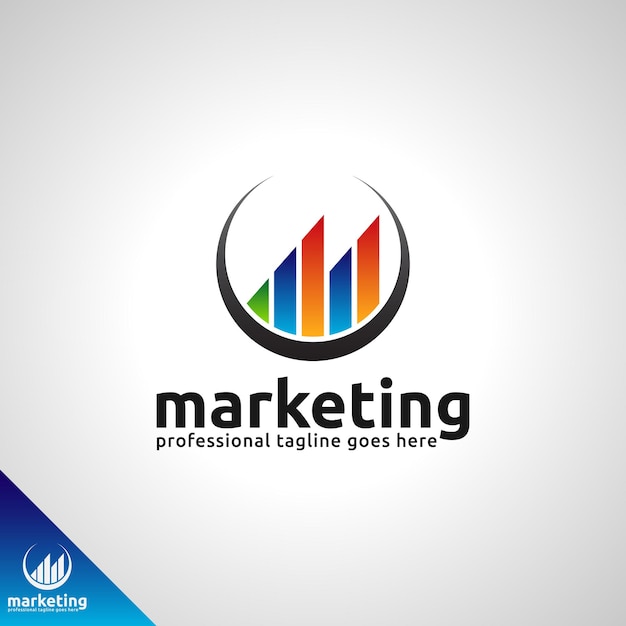 Modèle de logo de lettre M marketing