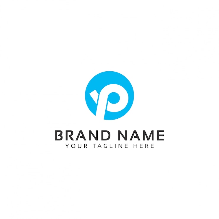 Vecteur modèle de logo lettre p
