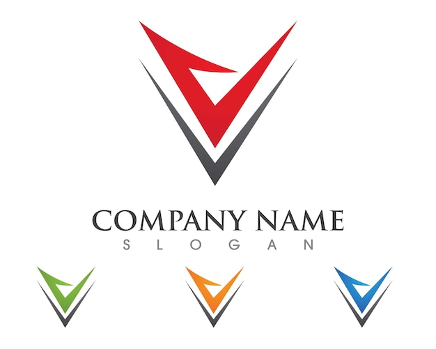 Modèle de Logo lettre V