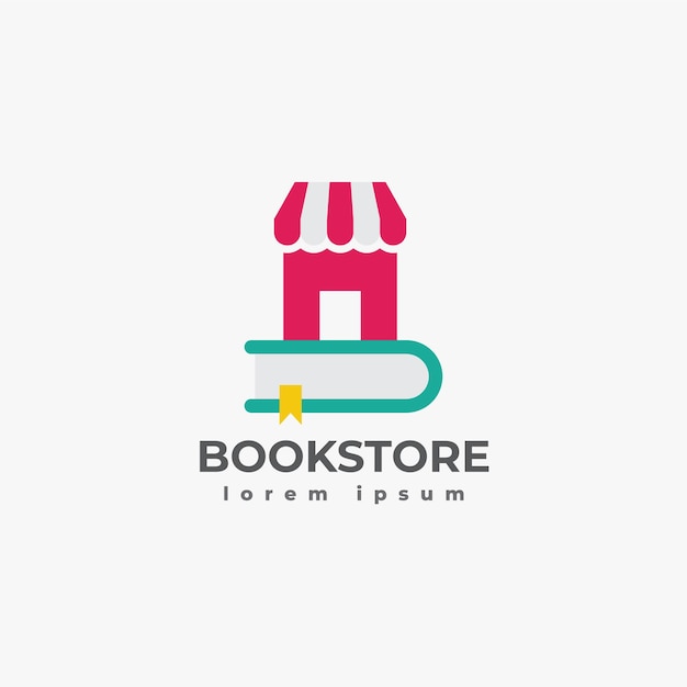 Vecteur modèle de logo de librairie - illustration vectorielle