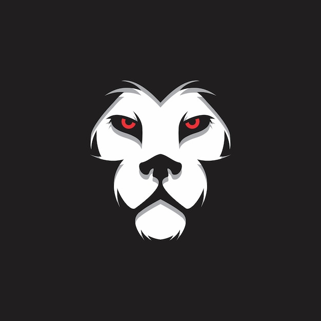 Modèle De Logo Lion Blanc