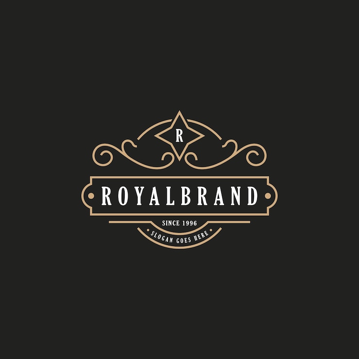 Vecteur le modèle de logo de luxe fleurit l'identité des lignes d'ornement élégantes calligraphiques pour le restaurant royalty boutique cafe hotel heraldic jewelry fashion et autre illustration vectorielle