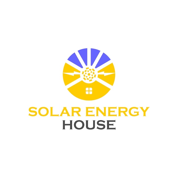 Modèle De Logo De Maison à énergie Solaire