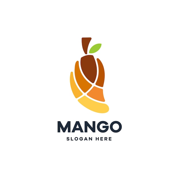 Modèle De Logo De Mangue Plate