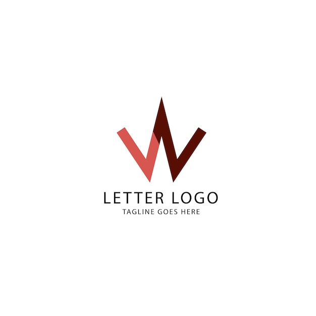 modèle de logo de marque de lettre w moderne