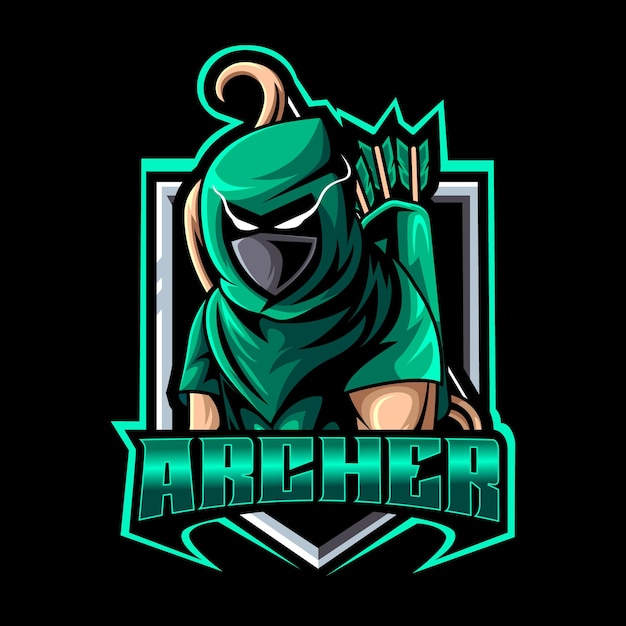 Modèle De Logo De Mascotte Archer