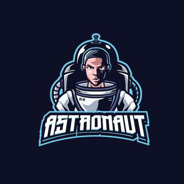 Modèle De Logo De Mascotte D'astronaute Pour L'équipe D'esport Et De Logo De Sport