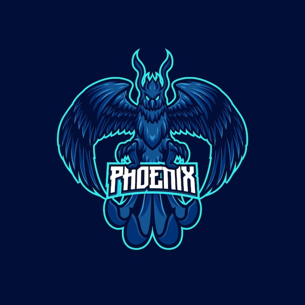 Modèle De Logo De Mascotte De Foudre Phoenix