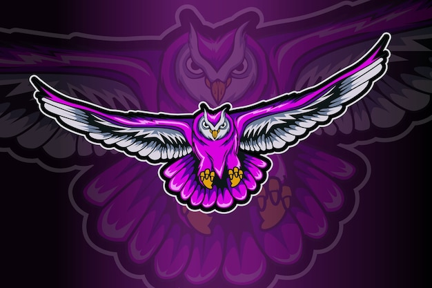 Modèle De Logo De Mascotte Hibou