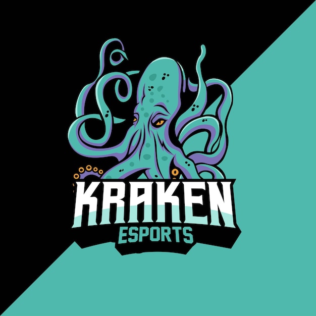 Modèle De Logo De Mascotte Kraken