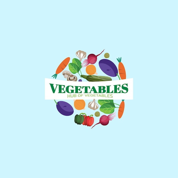 Vecteur modèle de logo de mascotte de vecteur de légumes