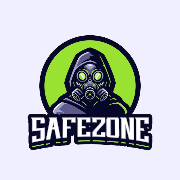 Modèle De Logo De Mascotte De Zone Sûre