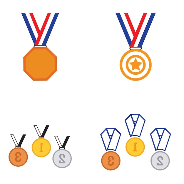 Modèle De Logo De Médaille Conception D'icône D'illustration Vectorielle