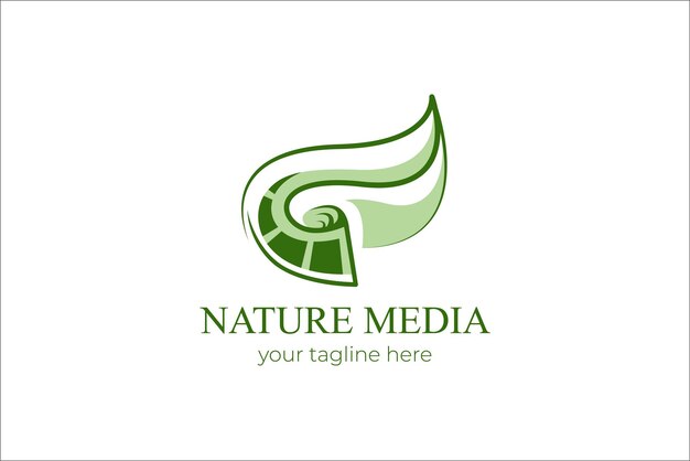 Modèle De Logo De Médias Naturels Modifiable