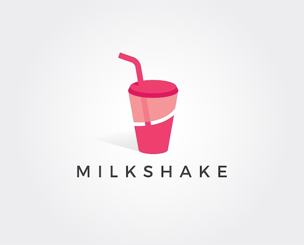 Modèle De Logo De Milk-shake