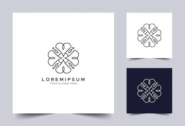 Modèle De Logo Monogramme Floral Simple