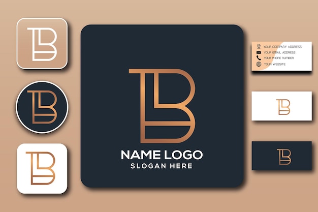 Modèle De Logo Monogramme Lb