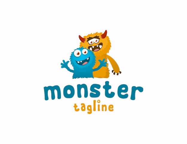 Modèle De Logo De Monstre Ou De Marionnette Coloré