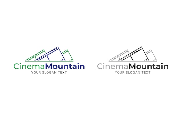 Modèle De Logo De Montagne De Cinéma