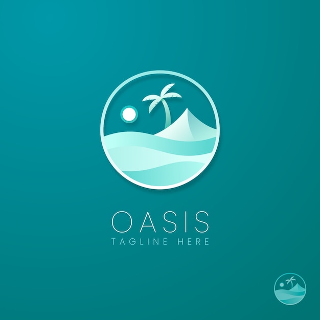 Modèle De Logo Oasis Dégradé