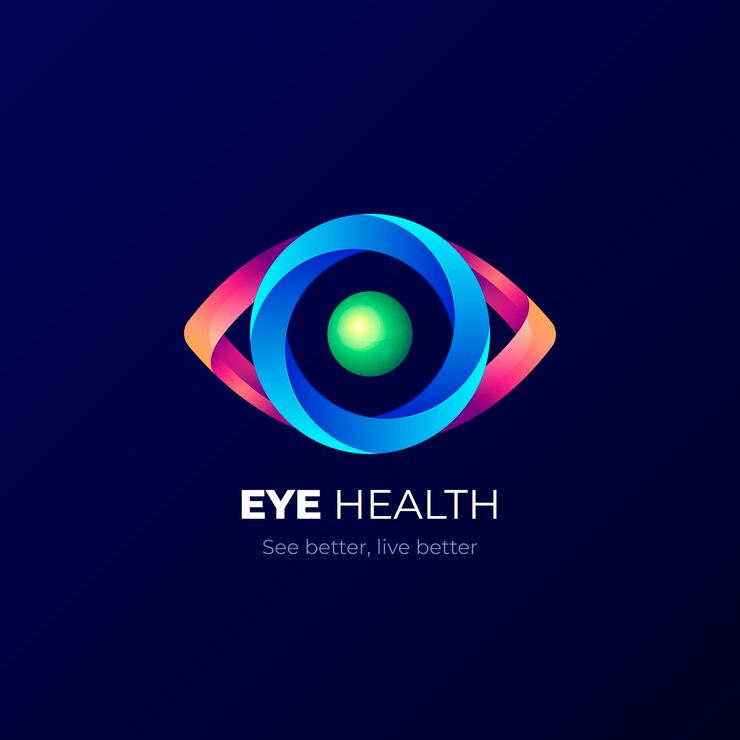 Vecteur modèle de logo oeil dégradé