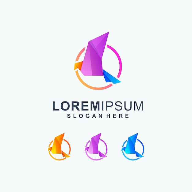 Modèle De Logo Oiseau Coloré