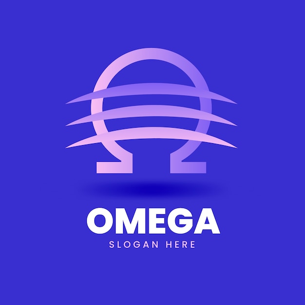 Modèle De Logo Oméga Dégradé