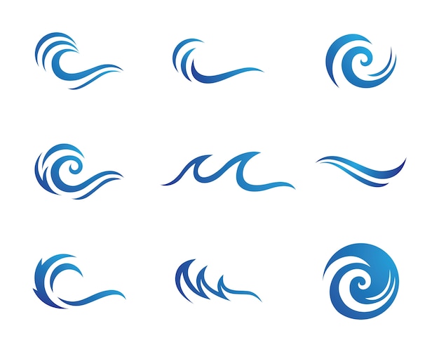Modèle De Logo D'onde D'eau