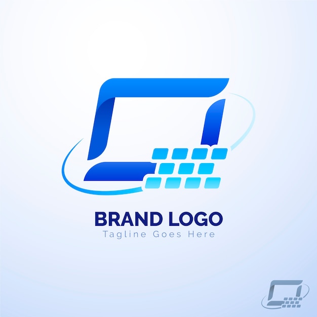 Modèle de logo d'ordinateur créatif