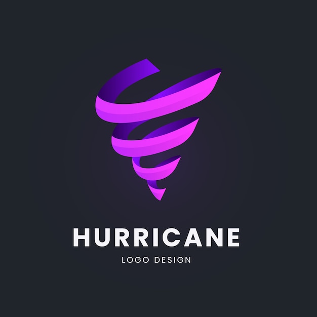 Vecteur modèle de logo d'ouragan créatif