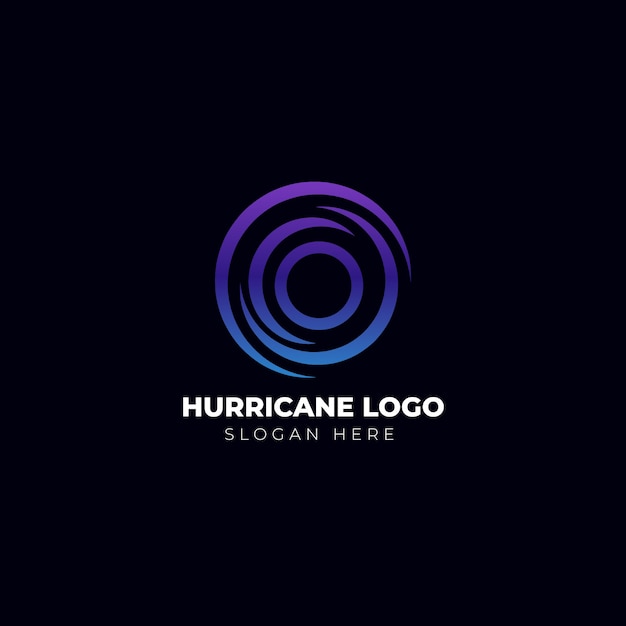 Vecteur modèle de logo d'ouragan dégradé