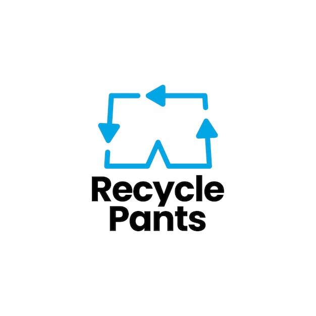 Modèle De Logo De Pantalon De Recyclage