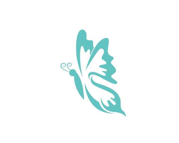 Modèle de logo de papillon de beauté