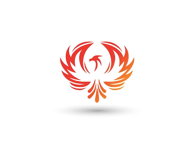 Vecteur modèle de logo phoenix