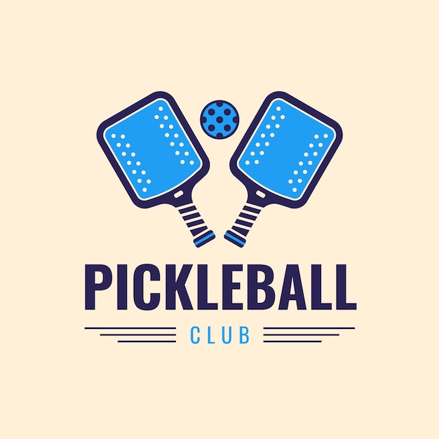 Vecteur modèle de logo de pickleball