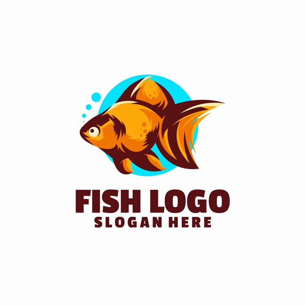 modèle de logo de poisson isolé sur blanc