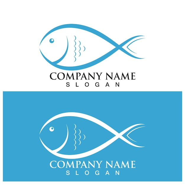 Modèle de logo de poisson