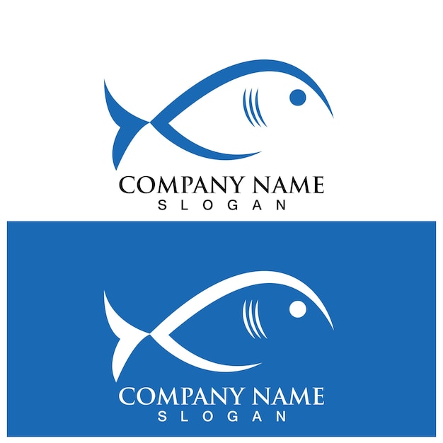 Modèle de logo de poisson