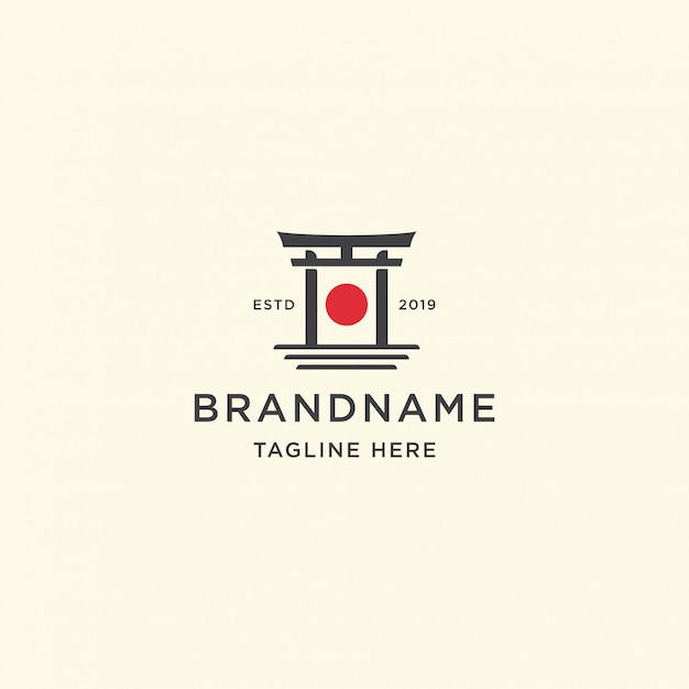 Modèle De Logo De Porte Du Japon