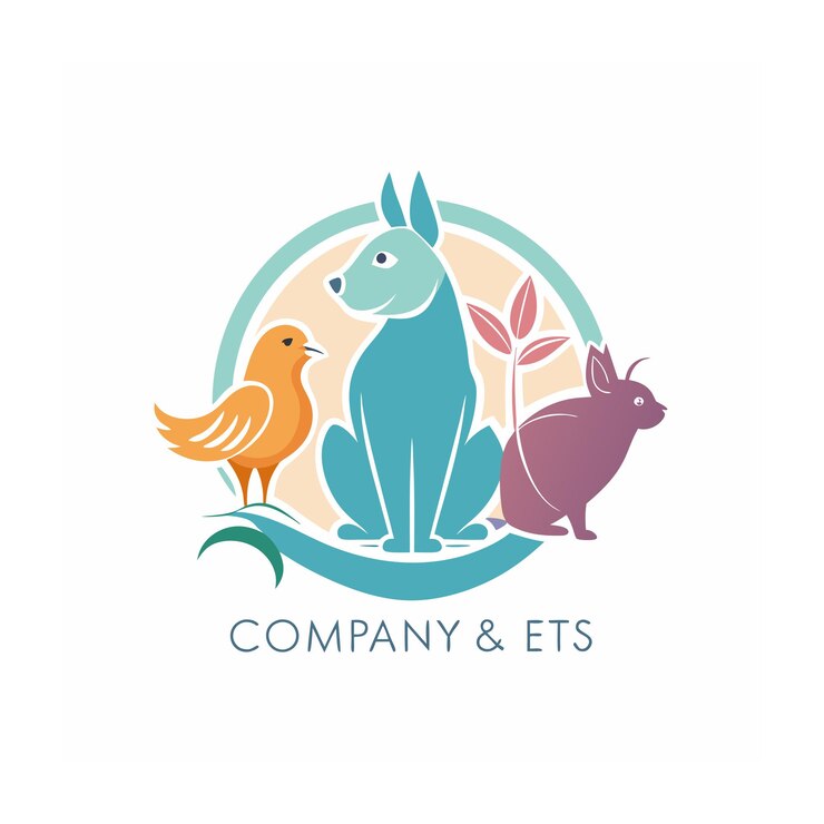 Vecteur modèle de logo pour les animaux et les animaux de compagnie