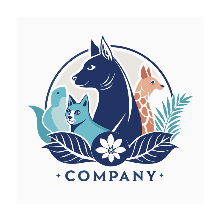 Vecteur modèle de logo pour les animaux et les animaux de compagnie