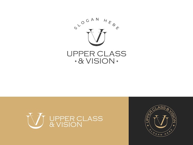 Modèle de logo pour entreprise de luxe et mature