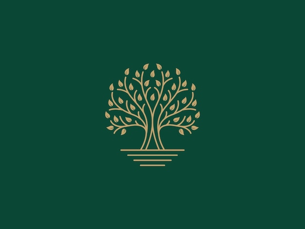 Modèle de logo pour les entreprises et les entreprises avec Oak Tree