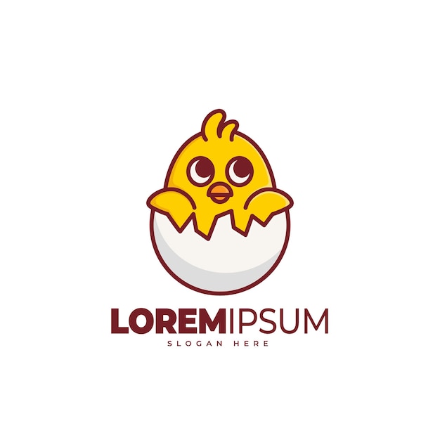 Modèle de logo de poussin