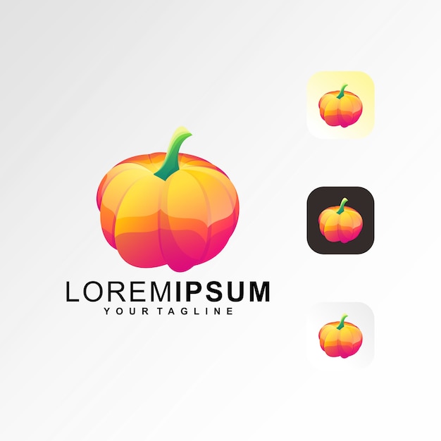 Modèle de logo premium citrouilles