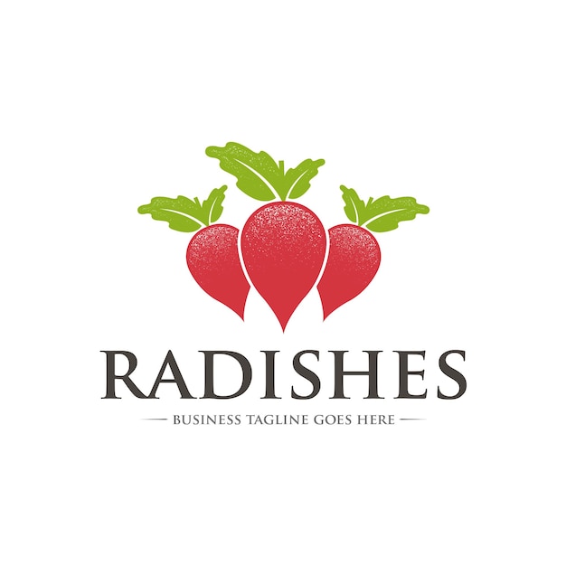 Modèle De Logo De Radis Bio