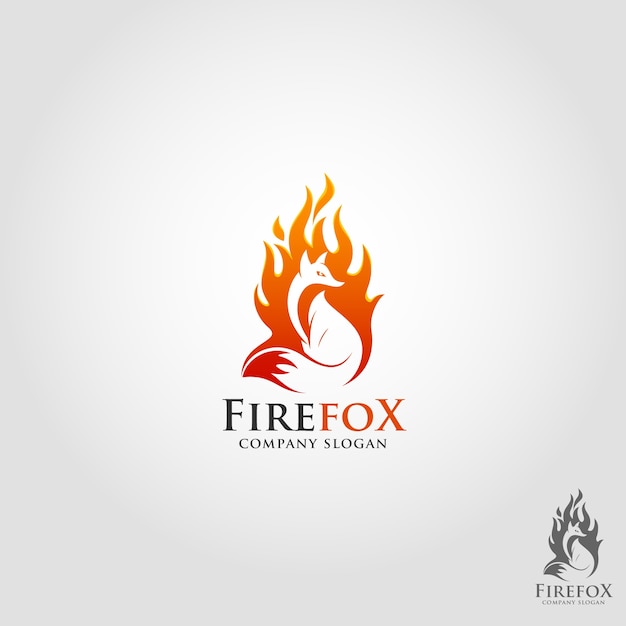 Modèle de Logo de renard feu